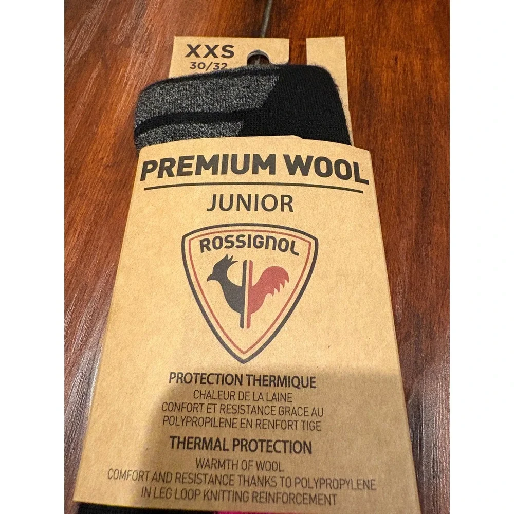 New‎ Rossignol Premium Wool Junior Ski Socks XXS 30/32 Thermal Protection Pink